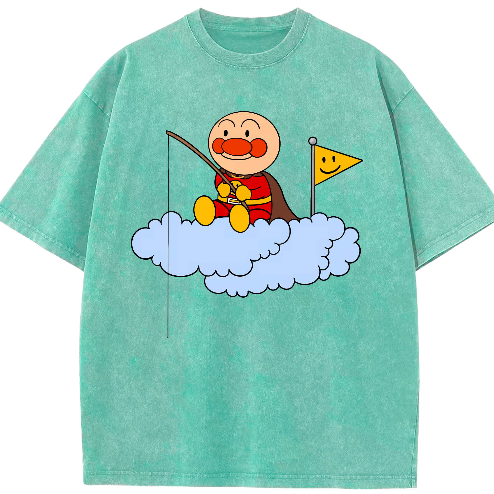 （画像用） アンパンマン Anpanman 綿100% ヴィンテージ風 半袖Tシャツ（フロントプリント）